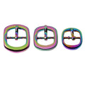 Wholesale Various Shoes Metal Parts Decoration Clips Accessory rainbow Roller Pin Buckle for Wallet
