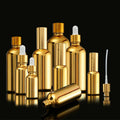 Electroplated Silver Cosmetic Bottle Sealed Essential Oil Bottle Electroplated Gold Spray Lotion Toner Glass Empty Bottle