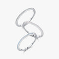 25 Sterling Silver Fine Jewelry Exquisite Slim Stacking Rings Clear Cz Gradient Pink Blue Crystal Finger Ring for Women