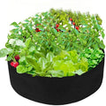 50 Gallon Black Large Round Breathable Felt Grow Bag  Garden Bed Fabric Planting Container for Flower Vegetable Plants