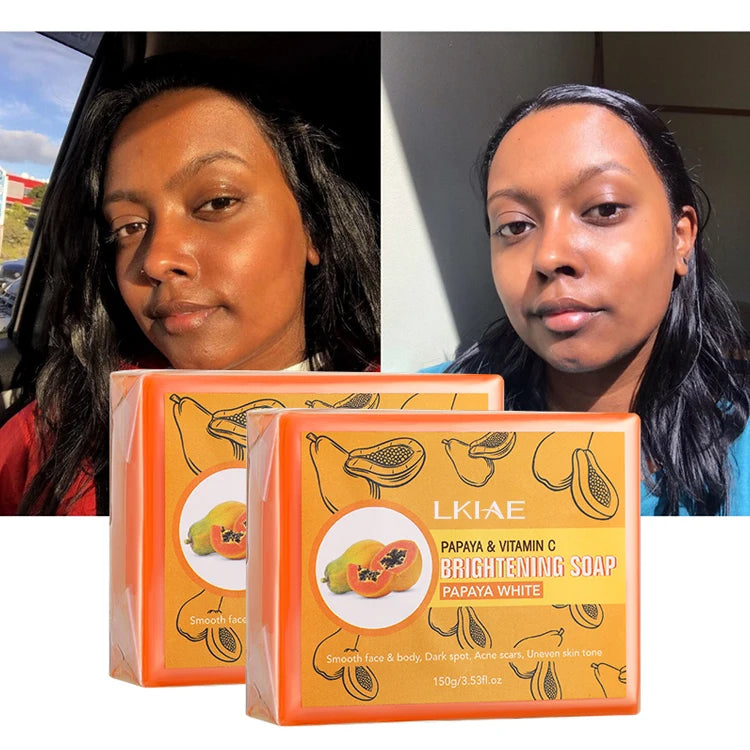 OEM/ODM Vitamin Kojic Moisturizing Acne Removal Dark Spot Facial Beauty Papaya Soap for Glowing Skin