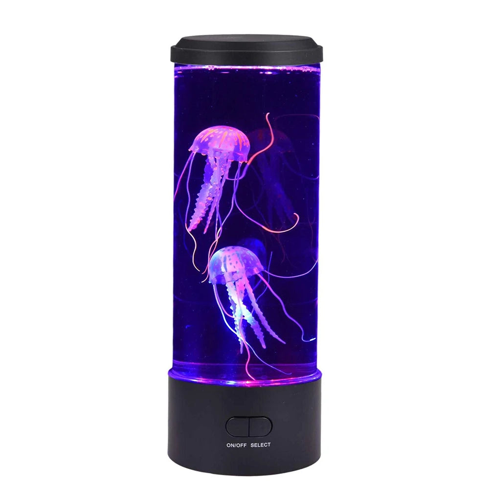 RGB LED Jellyfish Lamp Plug-In Dimmable Timer Function Warm Mini Middle Size Night Light for Bedroom Home