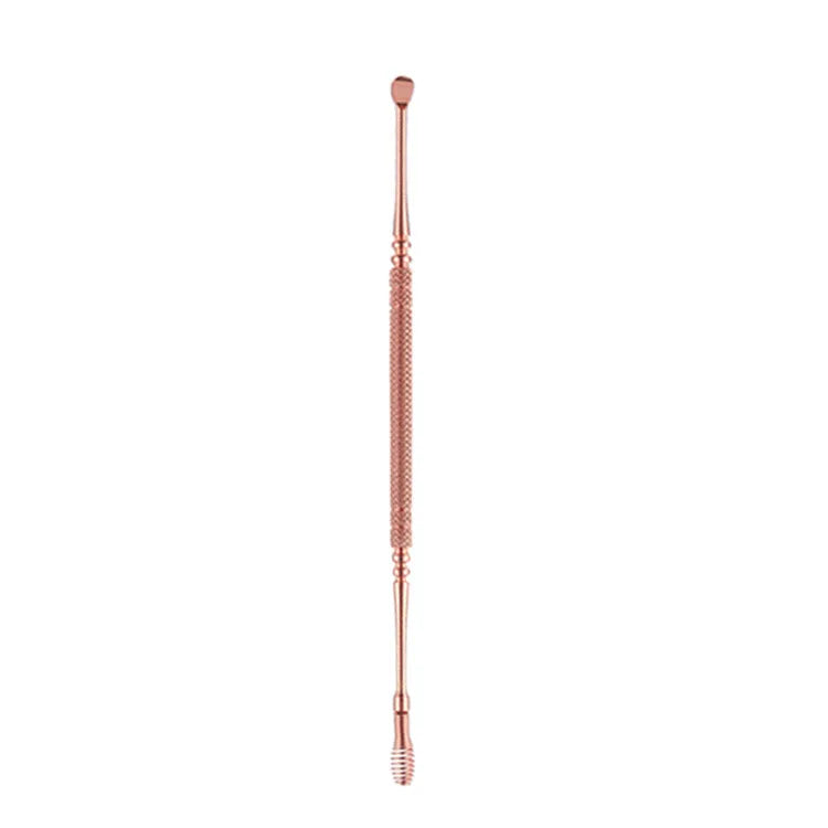 FOCSTAR Innovative Spring Double-Ended Earpick Rose Gold Silver Stainless Steel Ear Wax Removal Remover BTI002