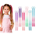 FUJIA Synthetic High Temperature Fiber Hair Extensions for Kids Crazy Hair Accessories Braided Ponytail Extension for Girls