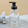 250ml 300ml Clear Hand Soap Glass Bottle With Black Foam Pump for Bathroom