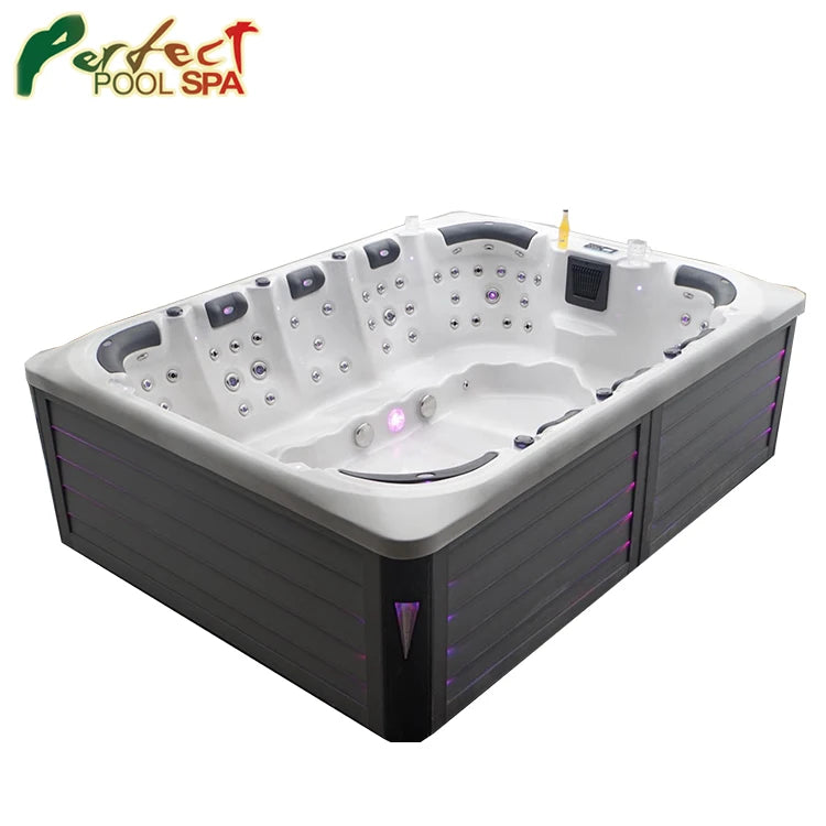 Hot Tub Spa Bathtubs for Hotels Rooftop Bars with Floating Design Total Infinity Pool Integration Solution for 8 People