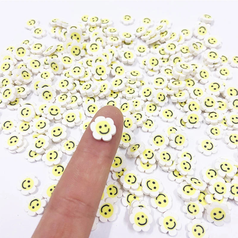 1KG Per Bag 5 mm Polymer Clay Flowers Slices Sprinkles for Slime Nail Art Slime Resin Crafts