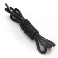 Factory Supplied Strong Thick Twist Black Leather Waxed Boot Shoelaces Pair Transparent Plastic Tips Customizable Length Unisex
