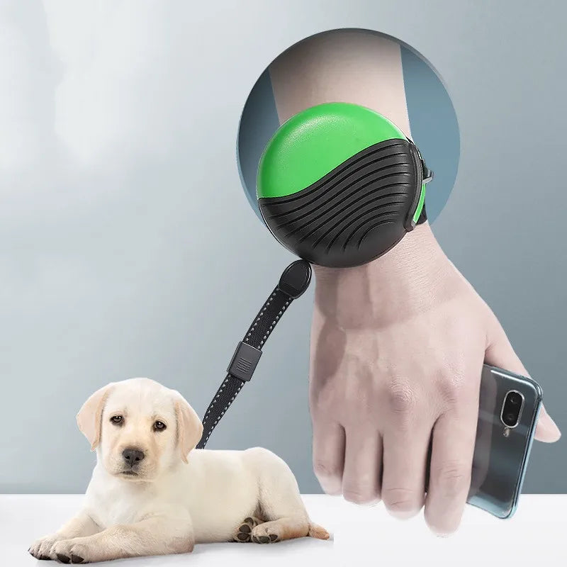 Factory Custom Wrist Smart Control One Button Pause Lock Automatically Retractable Hand Free Pet Dog Leash Lead