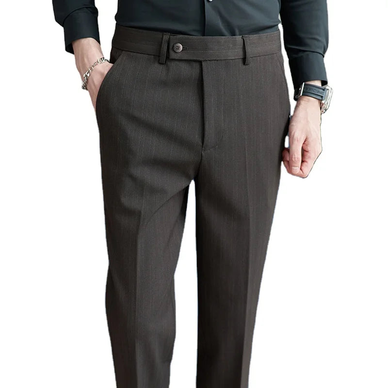 Men's Pants New Classic Print Business Casual Trouser Slim Pencil Trouser Fashionable Formal Social Business Men's Pant Hot Sale