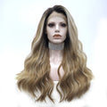 Celebrity Wig Cosplay Long Curl  Dyed Natural  Color Daily Life Wearing Matte  Fiber Synthetic Lace Front Wigs