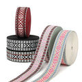 Wholesale Customized 50mm Polyester Jacquard Webbing Ethnic Wind Inspired Shoes Hats Clothes Ribbon with Shoulder Strap