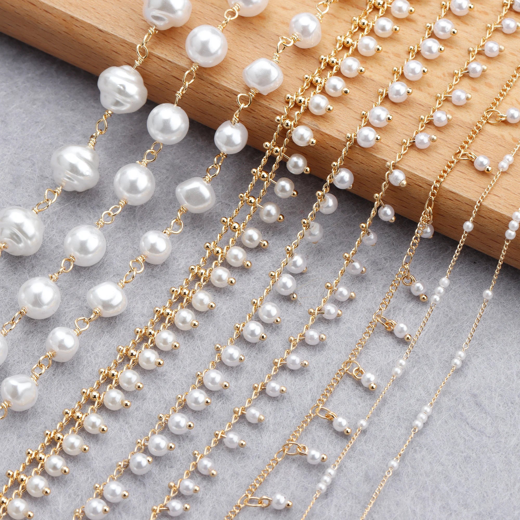 GUFEATHER C179 1m/lot Wholesale High Quality Copper 18K Gold Plated Bead Chain DIY Necklace for Women Jewelry Making Bag