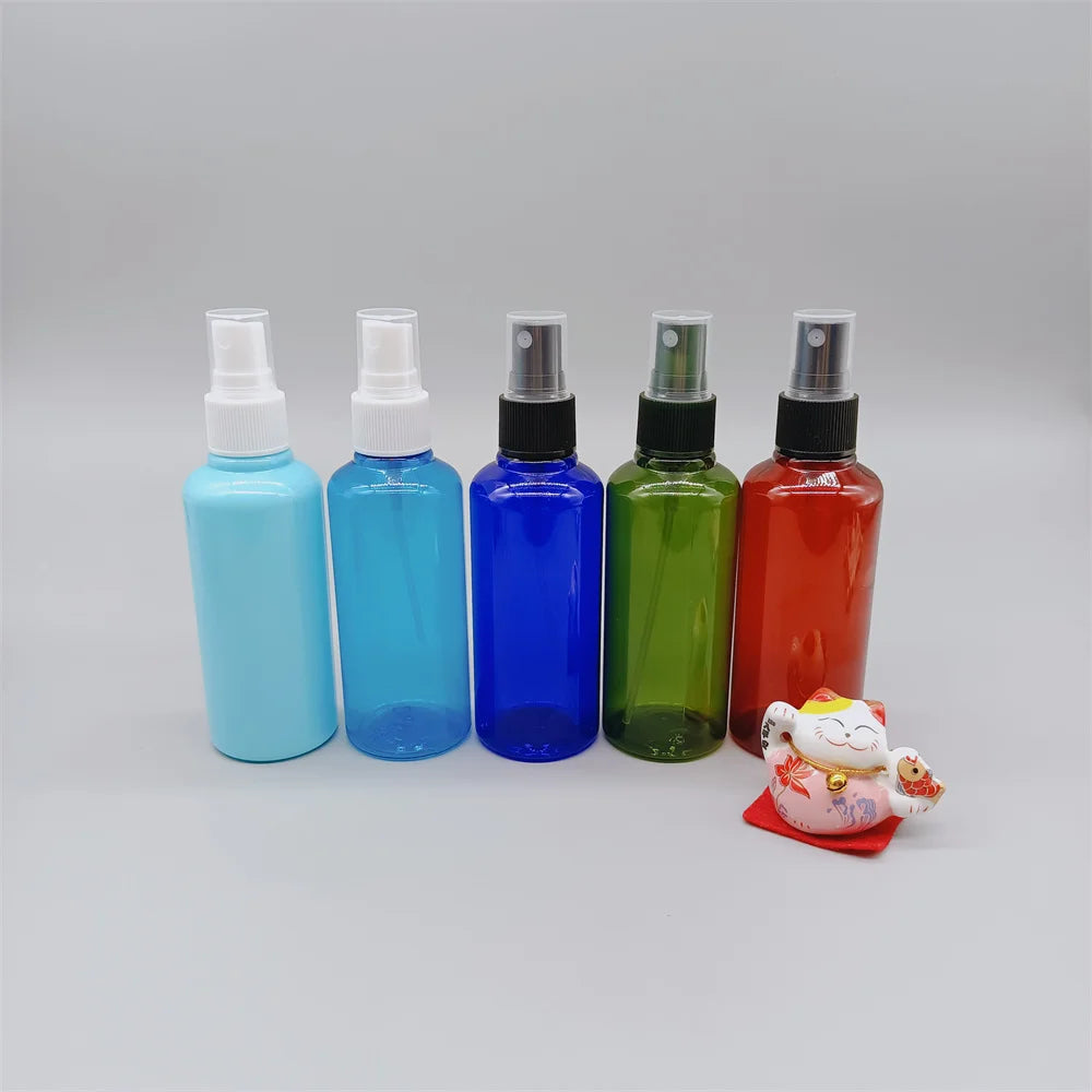100ml Plastic Empty Square Fine Mist Spray Bottle Refillable Perfume PET Bottle