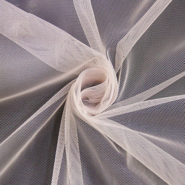 High Quality 100% Nylon Stretch Mesh Fabric Soft Knitted Tulle for Bags Sportswear Curtains Laminated Pattern