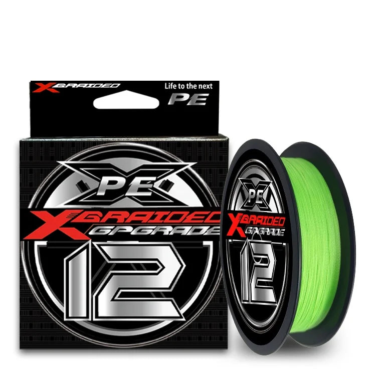 Wholesale 200m Green 12-Braid Multifilament PE Fishing Wire Japan Material for Streaming Lake & River Fishing Accessories