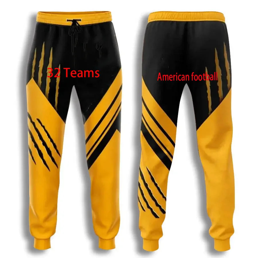 Hot Sale Boys American Football Jogger Sweatpants High Performance Moisture Wicking Lightweight Elastic Waist Casual Style Mid