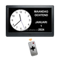 Large 10 Inch Digital Photo Frame Calendar Analog Clock Wall Desk Display Alarm Clock for Dementia Care