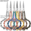 New Plum Blossom Retro Stainless Steel Nail Scissors Manicure Nail Clipper Colorful Remove Dead Skin Nail Scissors
