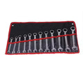 12pcs 8-19mm Metric Ratchet Wrench Set Mirror Polished Combination Wrench Kit for Vehicle Repair Maintenance
