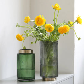 Modern Luxury Nordic Style Small Cylinder Clear Flower Glass Vase Tabletop Home Decoration Wedding-Wholesale