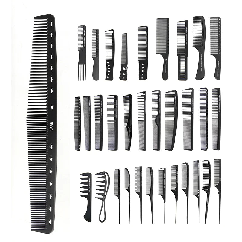 Private Label Professional Salon Beauty Tools Antistatic Styling Combs Carbon Fiber Cutting Comb
