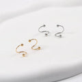 JOOLIM  High End 18K Gold Plated Dainty Spiral Threading Screw-socket Earring Design Jewelry Wholesale