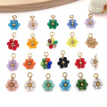 Stainless Steel Crystal Flower Charm Pendants Components & Findings for DIY  Jewelry Making