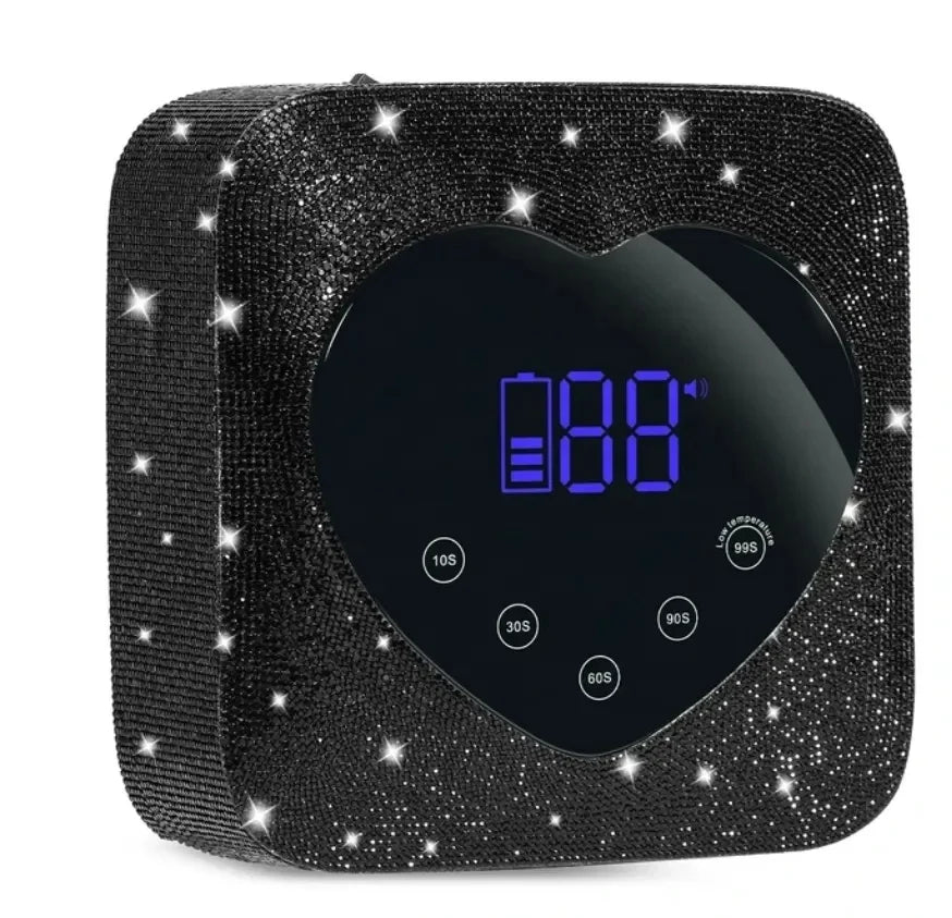 Professional UV LED Nail Lamp 72W with Diamonds Cordless UV Cabin With 5 Timer Settings Lamp for Manicure Nail Salon