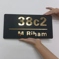 Manufacturer Custom Replaceable Nameplate Signs House Numbers Stainless Steel Apartment Door Plate Office Door Sign Oficina