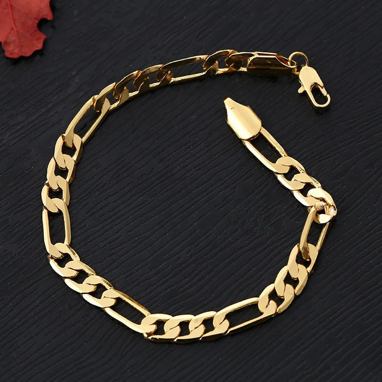 Tik Tok Hot Sale Men's Jewelry Metal Stainless Steel Curb Chain Bracelet
