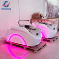 Barber Shop Shampoo Chair Electric Massage Shampoo Bed Can Be Semi Reclined or Fully Reclined Ceramic Shampoo Basin