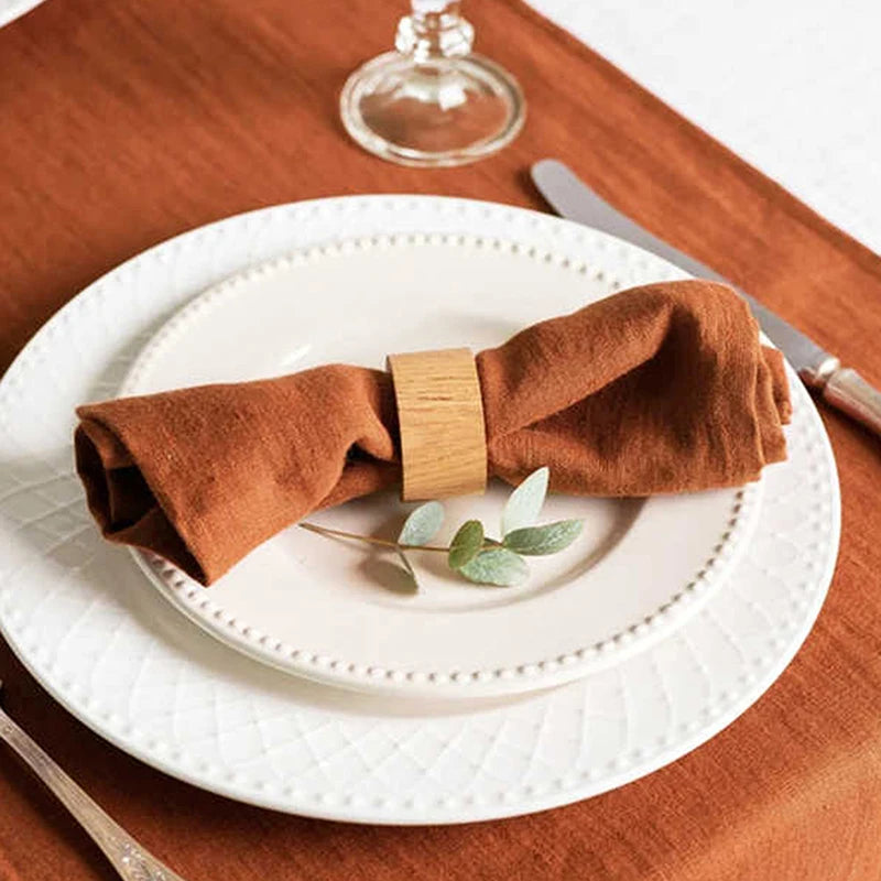 Orange Wrinkled Cotton Linen Napkin Weddings Placemat Restaurants Custom Guaranteed Quality Cloth Organic Hemp Women Napkins