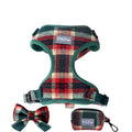 Adjustable Stylish Lightweight Tweed Dog Harness Checkered Macleod Anti Pulling Scotland Tartan Plaid Dog Harness