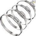 Custom 8mm 12mm Wide Adjustable Stainless Steel 304/316 Bolts Clamp Quick Band for American Germany Metal Plastic Pipes Clamps