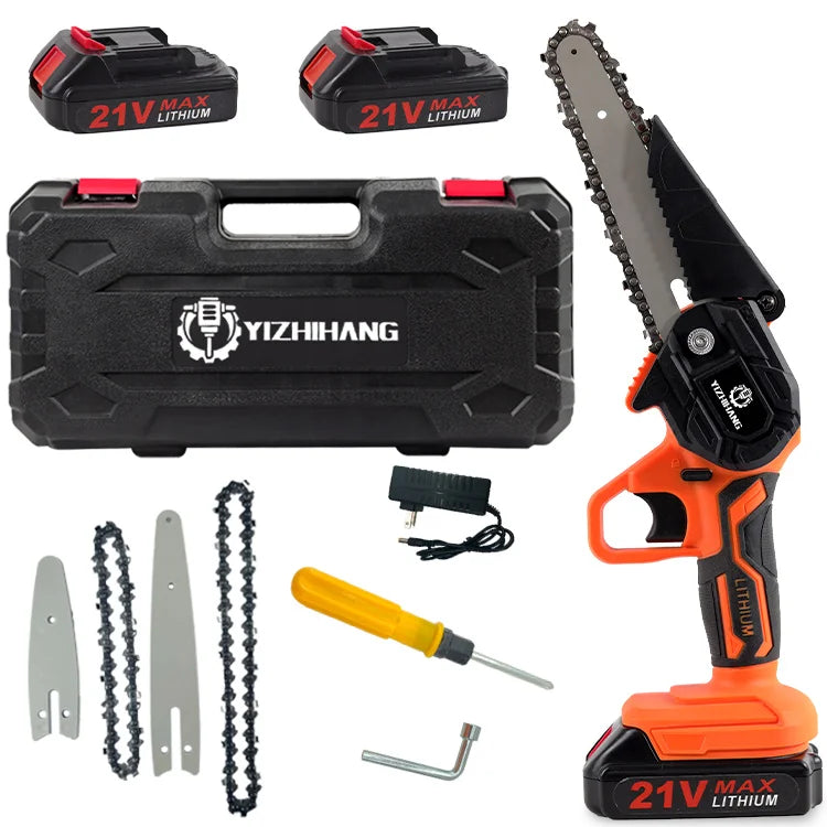 ACS129 21V Industrial Grade Rechargeable Lithium Battery Handheld Electric Chainsaw-Small Portable Outdoor OEM