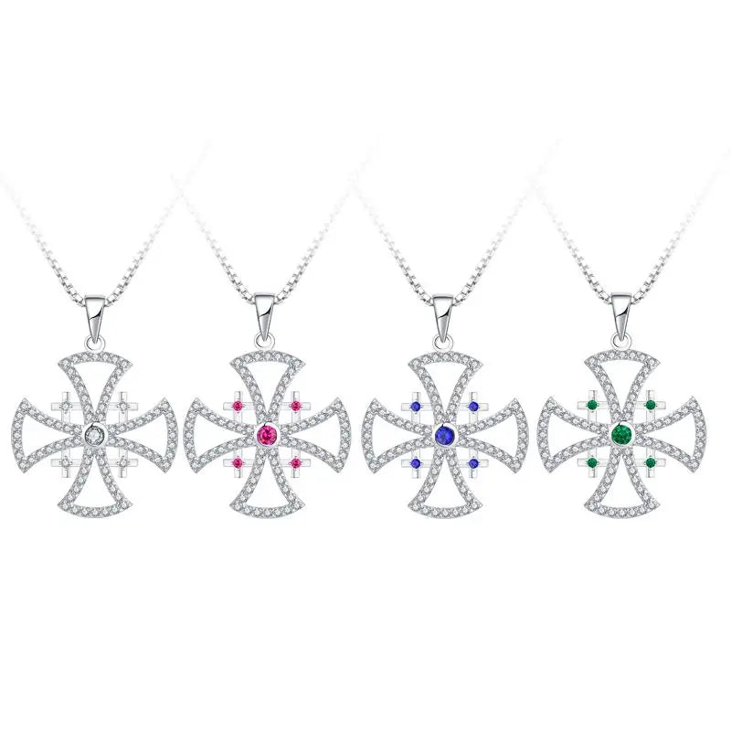 YH JEWELLERY Hot Selling Wholesale Latest Design Korean 925 Sterling Silver Cross Necklace Pendant