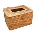 Handmade Rattan Tissue Paper Towel Box Dispenser Hot Sale Kitchen Accessory