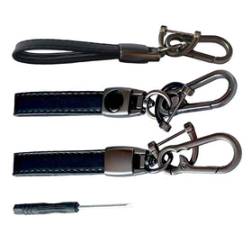 Personalized Keychain Promotional Blank Custom Engrave Logo Luxury Pu Leather Advertising Keychain With Logo