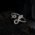 ICEBELA Fine Jewelry Snake Ring Y2k Style Statement Rings Gold 925 Sterling Silver for Women Blue Enamel 18K Thread CLASSIC