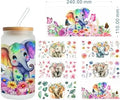 UV for Pack Cotton Cups Valentine's Day Laser Effect Glasses Transfer Stickers Waterproof 16 oz Glass Craft
