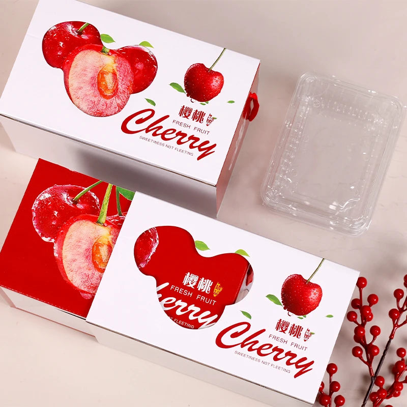 Wholesale Cardboard Versatile Display Packing Corrugated Fruit Strawberry Cherry Food Packaging Box