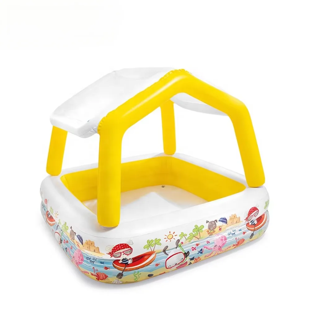 INTEX 57470 Inflatable Removable Sun Shade Pool Baby Outdoor Swimming Pool