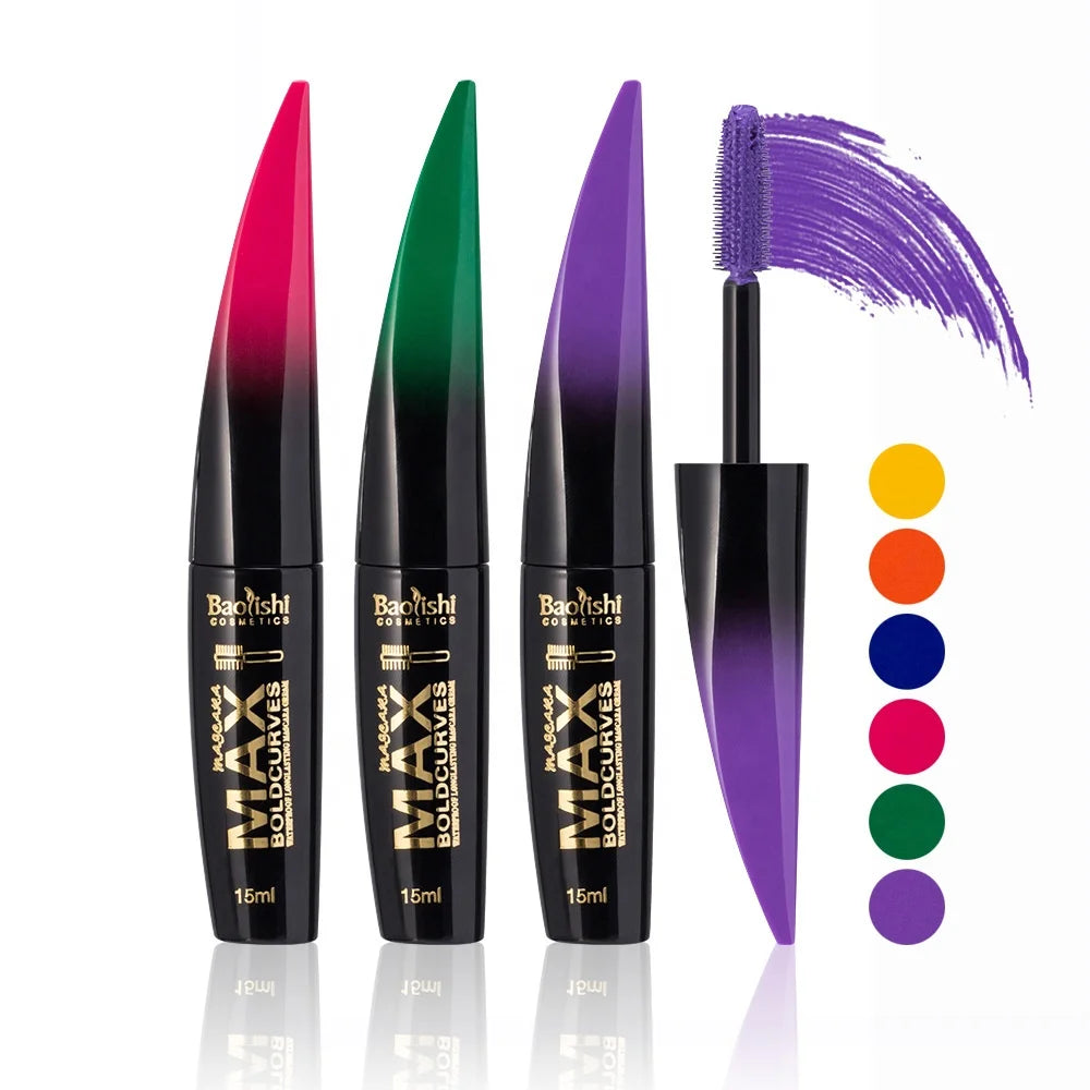 Wholesale Natural Eyelash Volume Quick Dry for Mascara Colorful Waterproof Thick Curl Eye Makeup Cosmetics Gel & Mineral