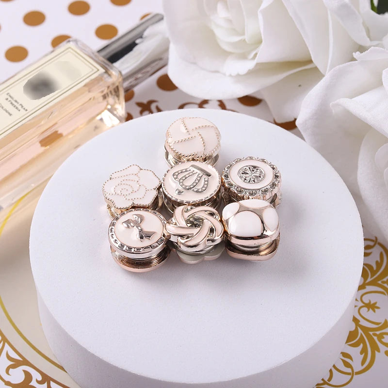 Luxury Woman's Magnetic No Snag Crown Hijab Pins Brooch for Wedding Party Gift Accessory with Luxury Jewelry