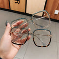 Trendy Optical Clear Transparent Lens Square Large Thin TR90 Frame Computer Glasses Anti-Blue Light Women's Eyeglasses