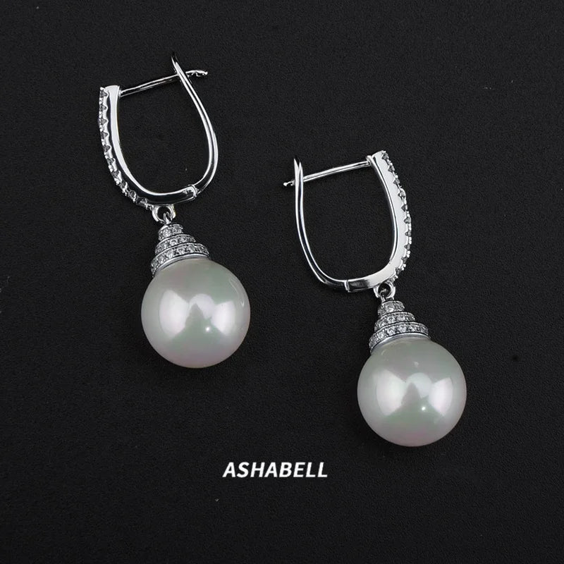Wholesale 925 Sterling Silver Classic Natural Freshwater Pearl Earrings Women Earrings Pearl Earrings