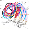 Factory Price Pearls Phone Lanyard Long Neck Strap Key Rings Keychain Holder Necklace for Mobile Phone Accessories
