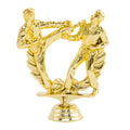 High End Double Wushu Player Kickboxer Statues Figurines Trophy Toppers Components Souvenir GZ46