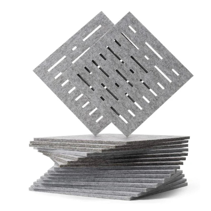 Perforated Carved 100% Polyester Felt Acoustic Panels for Decorative Walls